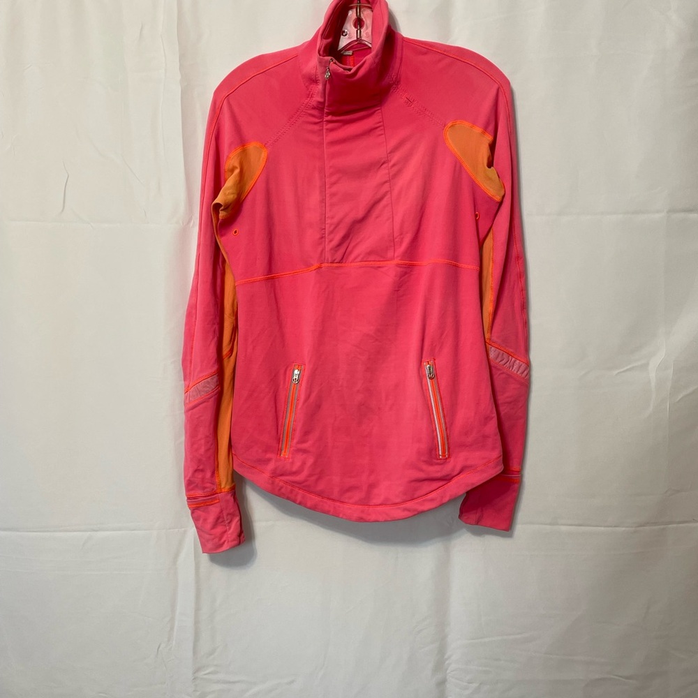 Lululemon Athletica High Collar Jacket Pink and Orange Women’s Medium